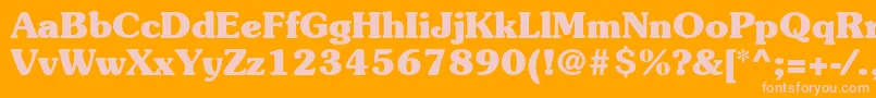 ItcSouvenirLtBold Font – Pink Fonts on Orange Background