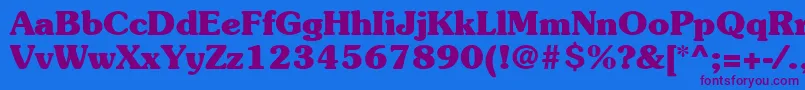 ItcSouvenirLtBold Font – Purple Fonts on Blue Background
