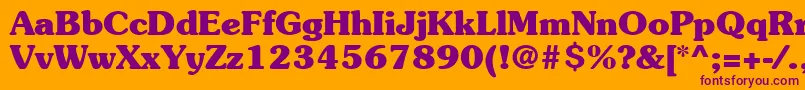 ItcSouvenirLtBold Font – Purple Fonts on Orange Background