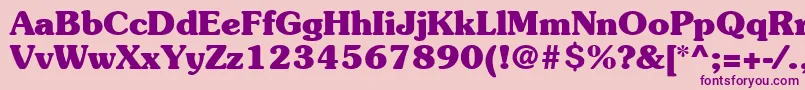 Шрифт ItcSouvenirLtBold – фиолетовые шрифты на розовом фоне