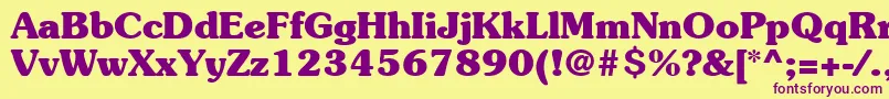 ItcSouvenirLtBold Font – Purple Fonts on Yellow Background