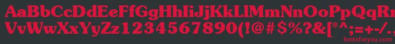 ItcSouvenirLtBold Font – Red Fonts on Black Background