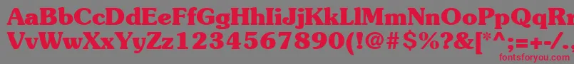 ItcSouvenirLtBold Font – Red Fonts on Gray Background