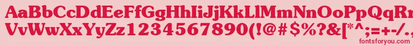 ItcSouvenirLtBold Font – Red Fonts on Pink Background