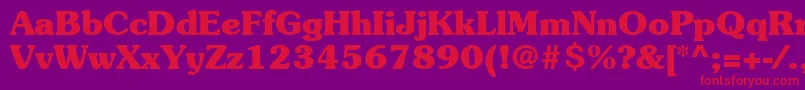 ItcSouvenirLtBold Font – Red Fonts on Purple Background