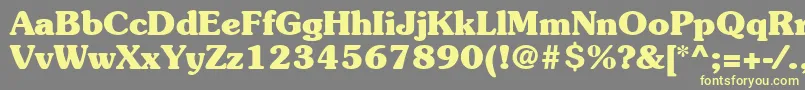 ItcSouvenirLtBold Font – Yellow Fonts on Gray Background