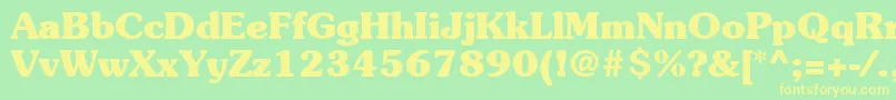 ItcSouvenirLtBold Font – Yellow Fonts on Green Background