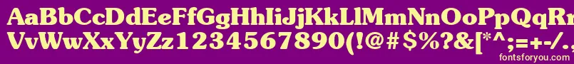 ItcSouvenirLtBold Font – Yellow Fonts on Purple Background