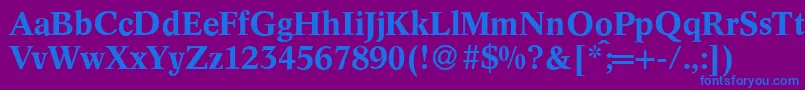 C790RomanBold Font – Blue Fonts on Purple Background