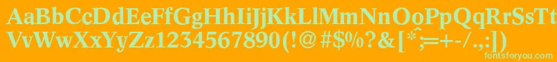 C790RomanBold Font – Green Fonts on Orange Background