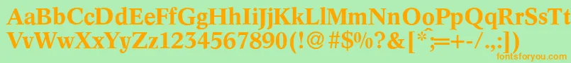 C790RomanBold Font – Orange Fonts on Green Background