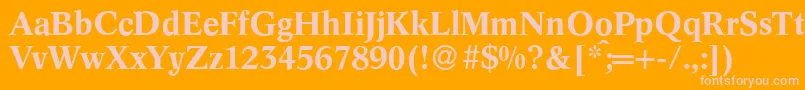 Police C790RomanBold – polices roses sur fond orange