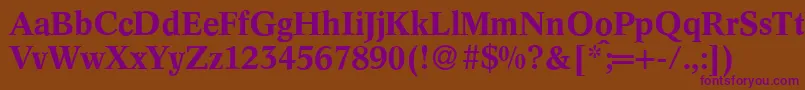 C790RomanBold Font – Purple Fonts on Brown Background