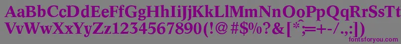 C790RomanBold Font – Purple Fonts on Gray Background