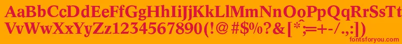 C790RomanBold Font – Red Fonts on Orange Background