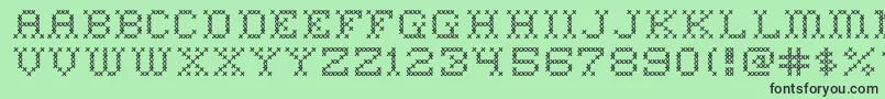 HomeSweetHome Font – Black Fonts on Green Background