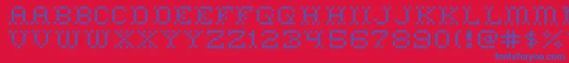 フォントHomeSweetHome – 赤い背景に青い文字