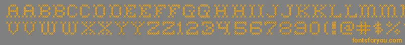 HomeSweetHome Font – Orange Fonts on Gray Background