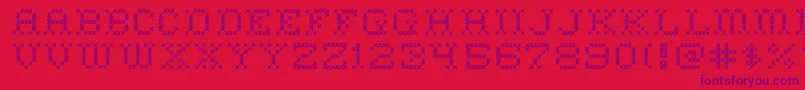 HomeSweetHome Font – Purple Fonts on Red Background