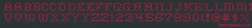 HomeSweetHome Font – Red Fonts on Black Background