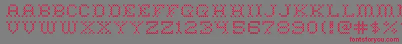 HomeSweetHome Font – Red Fonts on Gray Background