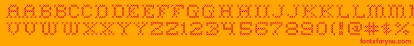 HomeSweetHome Font – Red Fonts on Orange Background