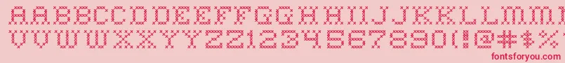 HomeSweetHome Font – Red Fonts on Pink Background