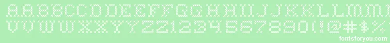 HomeSweetHome Font – White Fonts on Green Background