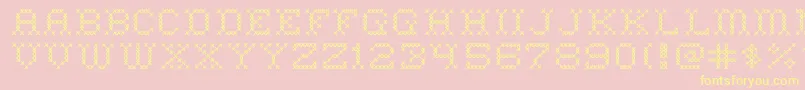 HomeSweetHome Font – Yellow Fonts on Pink Background
