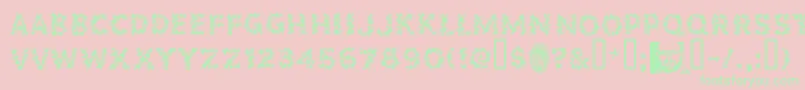 Czcionka Popstarsfill – zielone czcionki na różowym tle