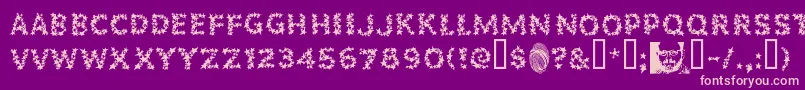 Popstarsfill Font – Pink Fonts on Purple Background