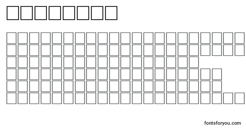Schriftart KufiBold – Alphabet, Zahlen, spezielle Symbole