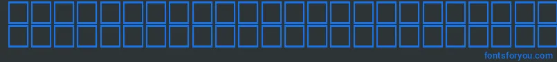 Шрифт KufiBold – синие шрифты на чёрном фоне