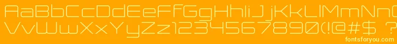 Expansiva Font – Yellow Fonts on Orange Background