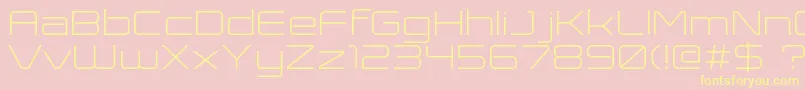 Expansiva Font – Yellow Fonts on Pink Background