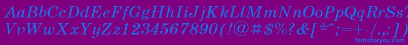 Scb2 Font – Blue Fonts on Purple Background