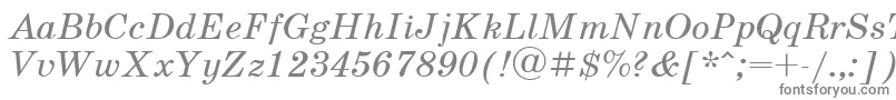 フォントScb2 – 白い背景に灰色の文字