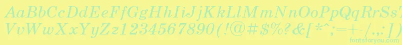 Scb2 Font – Green Fonts on Yellow Background