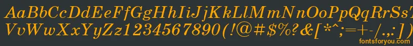 フォントScb2 – 黒い背景にオレンジの文字