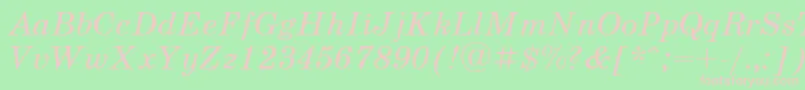 フォントScb2 – 緑の背景にピンクのフォント
