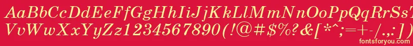 Scb2 Font – Yellow Fonts on Red Background