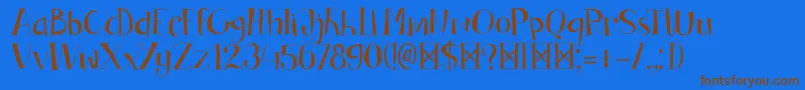 DkBandolina Font – Brown Fonts on Blue Background