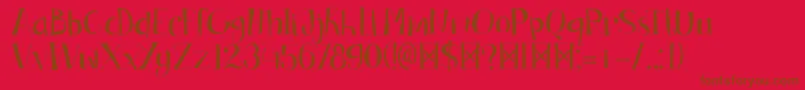 DkBandolina Font – Brown Fonts on Red Background