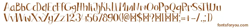 DkBandolina Font – Brown Fonts on White Background