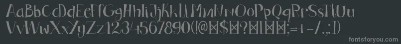 DkBandolina Font – Gray Fonts on Black Background