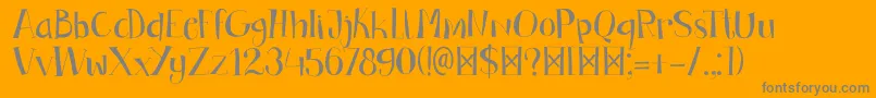 DkBandolina Font – Gray Fonts on Orange Background