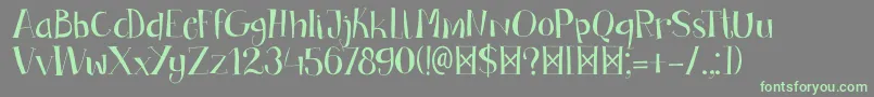 DkBandolina Font – Green Fonts on Gray Background