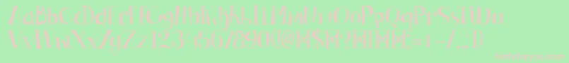 DkBandolina Font – Pink Fonts on Green Background