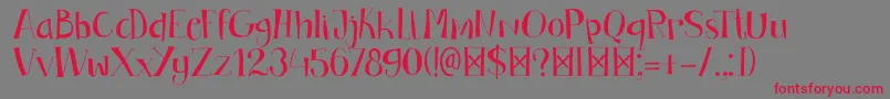 DkBandolina Font – Red Fonts on Gray Background