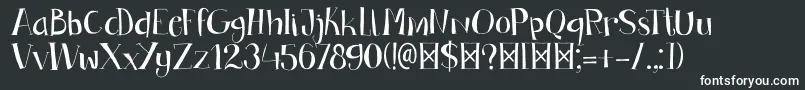 DkBandolina Font – White Fonts on Black Background